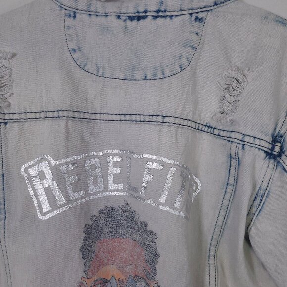 A MUST HAVE TRILLNATION Distressed Denim Jacket Adult Medium - Picture 13 of 14